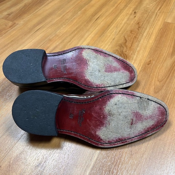 Vero Cuoio Brown Loafers with Gold Detailing Size 40 - Picture 6 of 7